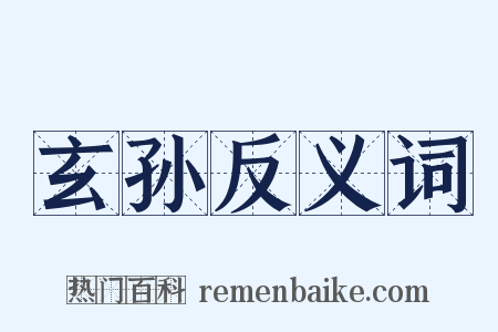 玄孙反义词是什么意思的图片